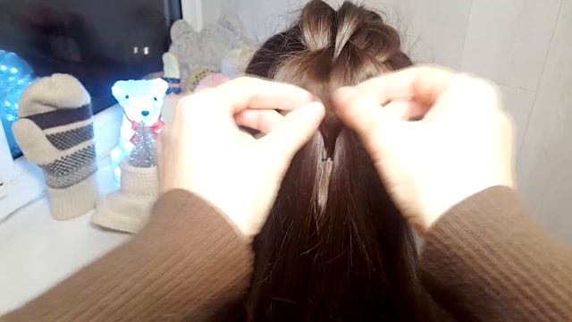 Объемная 3D-коса на резинках. Заплети самой себе // 3D Pull-Through braid смотреть онлайн