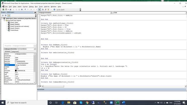 Change page orientation in Excel using VBA смотреть онлайн