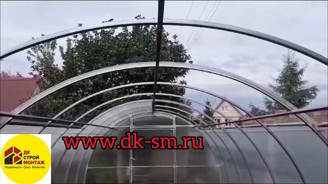 Теплица с раздвижной крышей в Уфе