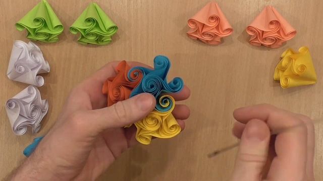 Кусудама закрученная спираль, Kusudama swirling spiral смотреть онлайн