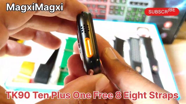 Model: TK90 Ultra |Free 8 Eight Straps | 10plus 0ne | Smart Watch |Wireless Charging|Unboxing Revie смотреть онлайн