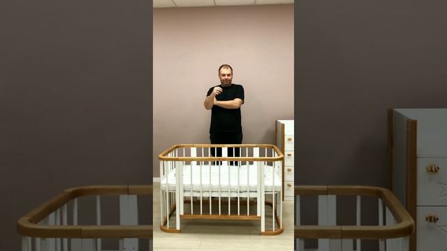 Кроватка-трансформер LUX BED 8 в 1 + маятник IDDI смотреть онлайн