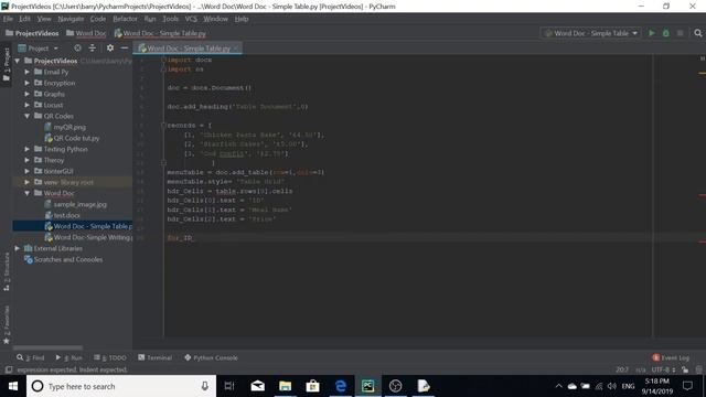 Word Docs With Python - Creating Tables смотреть онлайн