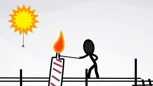 Animated Christmas Card Template - Stickman Candle смотреть онлайн