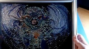 Картины  выложенные стразами своими руками . Инкрустация стразами.Украшение пайетками