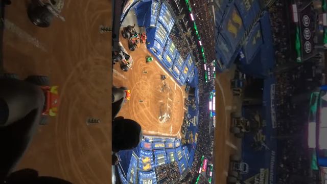 Monster jam race cars !! THEY CRASHED! смотреть онлайн