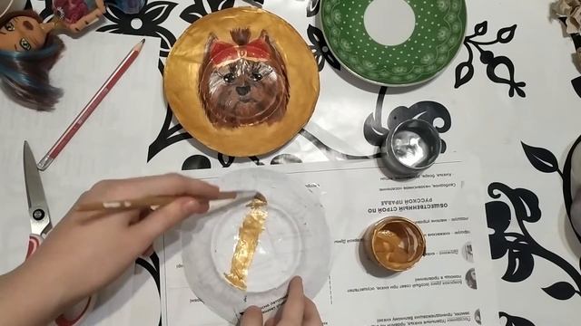 Тарелка для Лаки Доги. Легко и просто, сможет каждый. папье-маше. смотреть онлайн