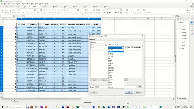 How to automatically highlight rows based on a relationship in LibreOffice Calc смотреть онлайн