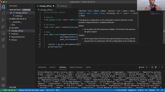 pygnmi. Demo of integration with dictdiffer library to see the results of the change смотреть онлайн