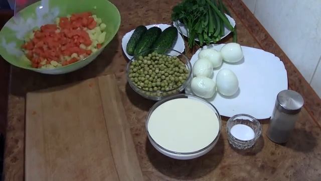 ОЛИВЬЕ С СВЕЖИМИ ОГУРЦАМИ смотреть онлайн