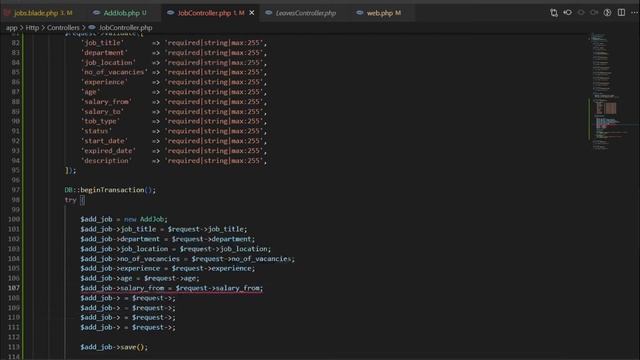 Create Full insert add job Laravel 9 | HR System Management смотреть онлайн
