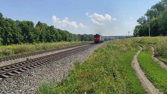 Russian railways: six different diesel locomotives and an ELEKTRICHKA near the city of Tula смотреть онлайн