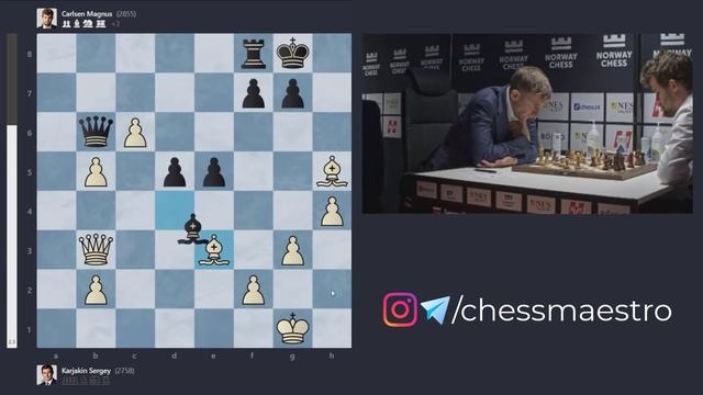 Карякин СДЕЛАЛ ЭТО с Карлсеном, впервые за 5 лет! Гениальный ход Сергея Карякина. Шахматы смотреть онлайн
