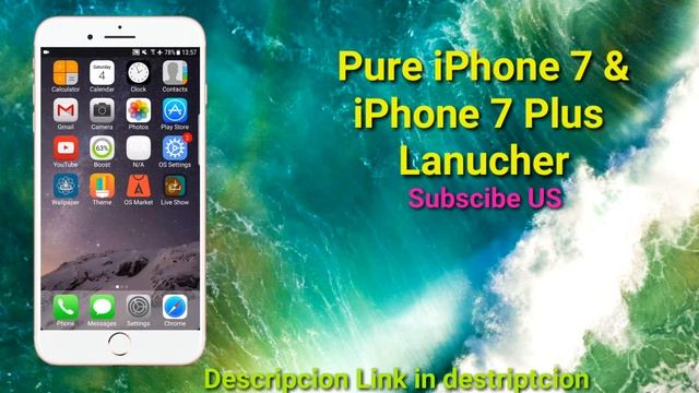 Pure iPhone 7 & iPhone 7 PLUS Launcher for Android phones- SStech смотреть онлайн