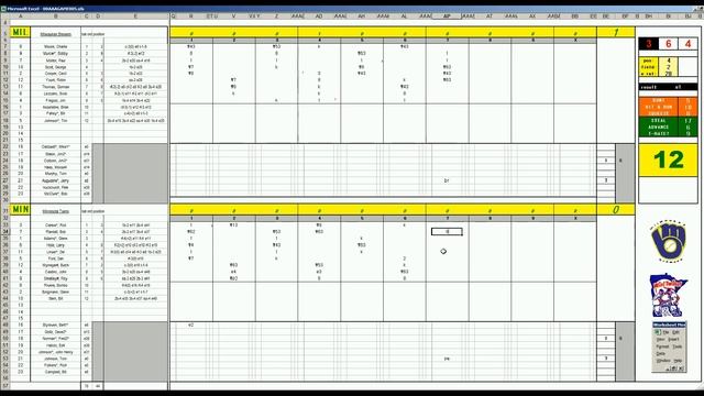 Strat-O-Matic Baseball EXCEL Fall League Game 388 Brewers at Twins смотреть онлайн