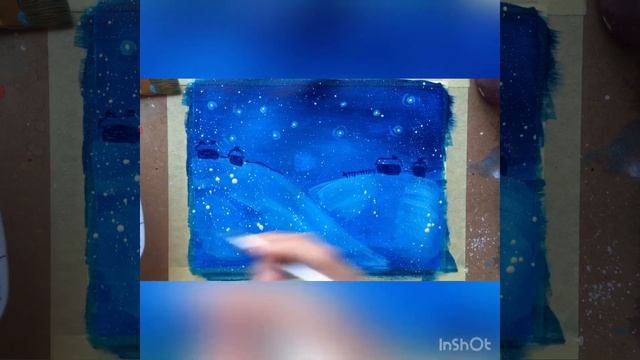 Живопись. Урок 1 Рисуем зимний пейзаж с детьми смотреть онлайн