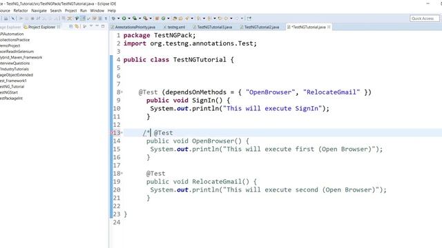 Dependents on Method in TestNG | TestNG for Beginners Part 7 | TestNG How to create Dependencies смотреть онлайн