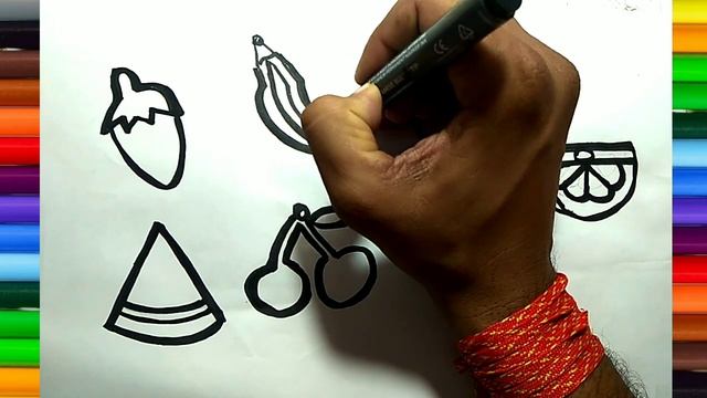 Let's Learn How to Draw Fruits together | Drawing, Painting, Colouring Tips for Toddlers & Kid's смотреть онлайн