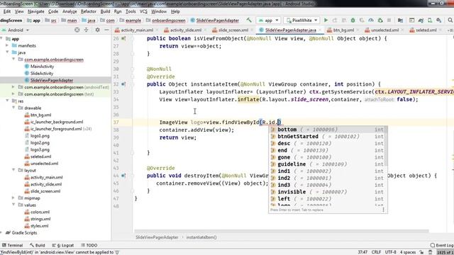 Onboarding Walkthrough Intro Screen Layout with ViewPager - Complete Android Studio Tutorial смотреть онлайн