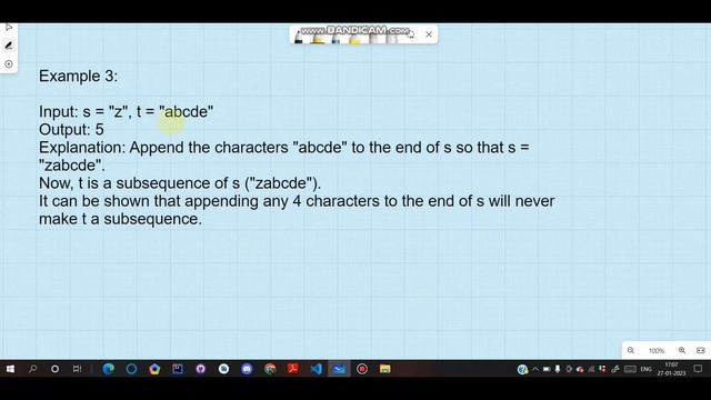 2486 Append Characters to String to Make Subsequence смотреть онлайн