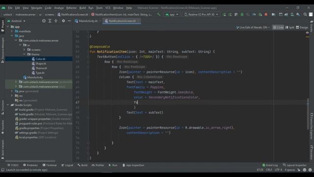 #3 Making Notification Page in Malware Scanner App UI using jetpack compose | UI Stack смотреть онлайн
