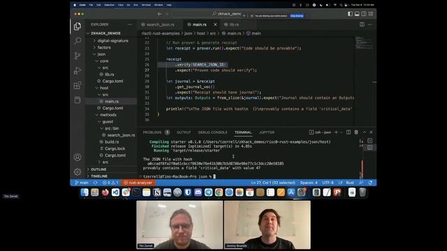 ZK Hack III - 7 Zero Knowledge JSON (RISC Zero Live Coding Example) смотреть онлайн
