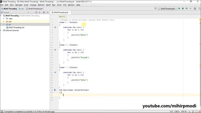 #200 Kotlin Tutorial | Multiple Thread class смотреть онлайн