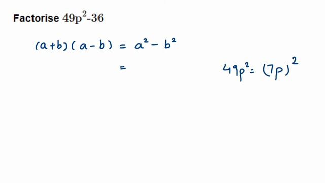 Factorise 49p²-36. Factorization class 8 Maths. смотреть онлайн
