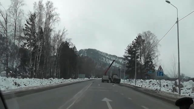 Путешествие в горы на автомобиле по Алтаю, горная дорога на Манжерок смотреть онлайн
