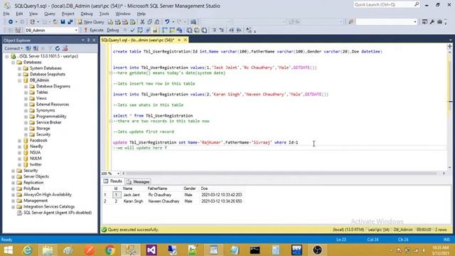 Create Database,Table,Insert,Update,Delete,Select in Sql Server in HINDI смотреть онлайн