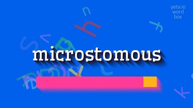 HOW TO SAY MICROSTOMOUS? смотреть онлайн