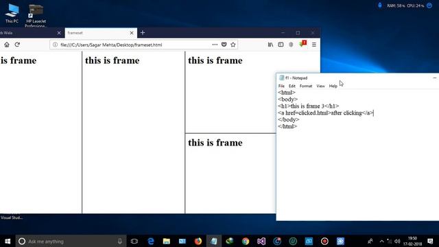 Frameset And Iframe In Html,Targetting Frame[Hindi] смотреть онлайн