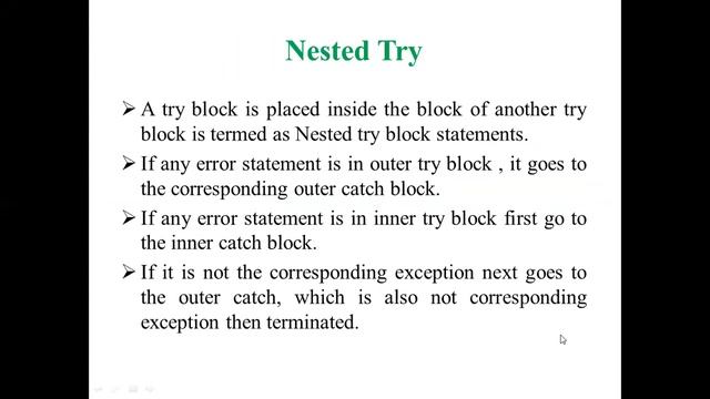 Video 31 Nested try User defined Exceptions in Java смотреть онлайн
