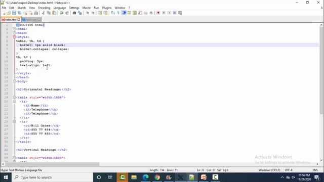 Web designing ! Lec 42 Horizontal and vertical table headings html css смотреть онлайн
