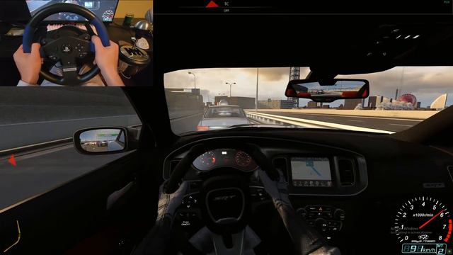 947HP Dodge Charger SRT Hellcat (American Car Convoy) - Assetto Corsa | Steering Wheel Gameplay смотреть онлайн