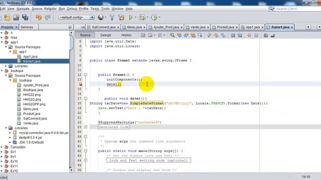 how to insert date and time in java with netbeans or eclipse смотреть онлайн