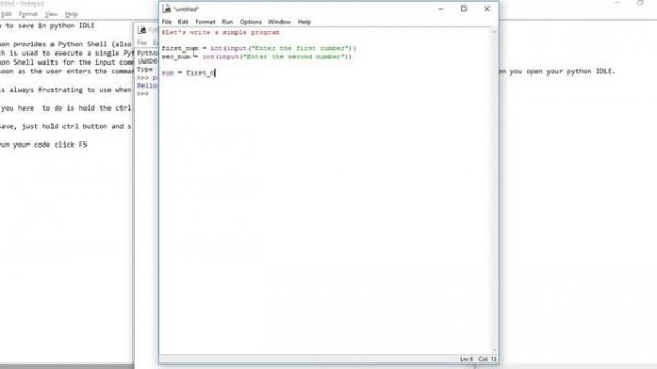 How to save python files on python IDLE