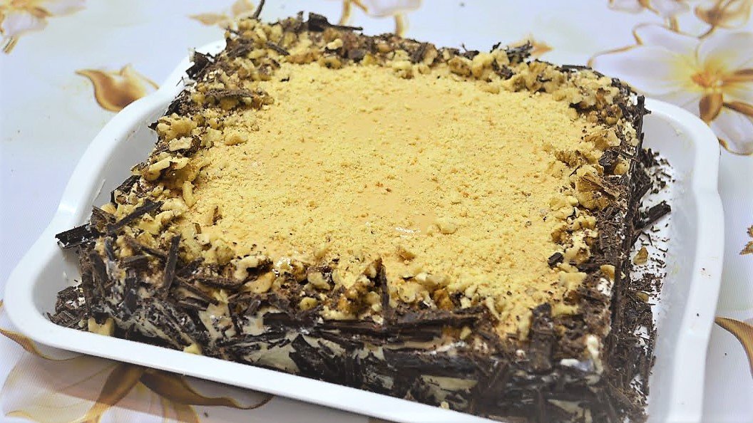 Торт _Праздничный_ - приготовить без выпечки из печенья..mp4 смотреть онлайн