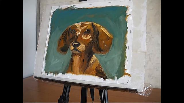 Собака. Процесс создания картины. Dog. Painting process смотреть онлайн