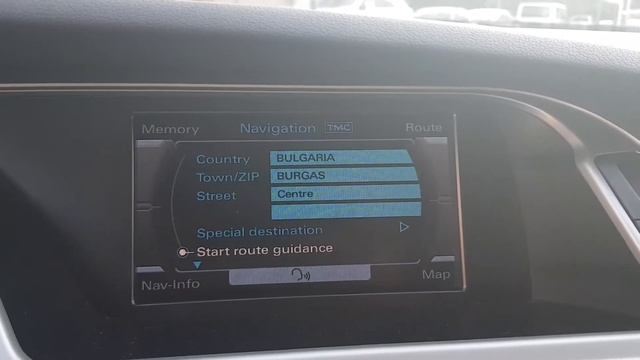 Audi A4 B8 navigation destination using voice command смотреть онлайн