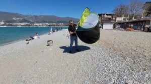 Незаменимая вещь на пляже. Как сложить автоматическую палатку