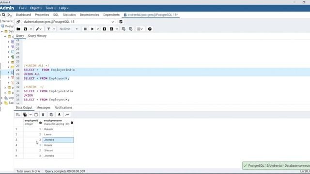 07. Set Operations in PostgreSQL. смотреть онлайн