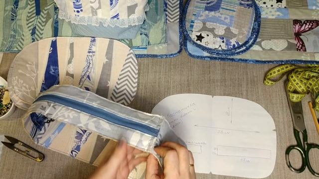 Лоскутное шитьё.Косметичка интересной формы. (2022г) смотреть онлайн