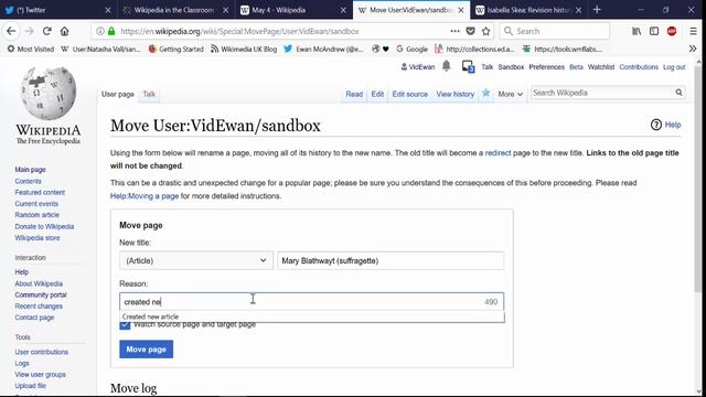 Moving a drafted article into Wikipedia's live space. смотреть онлайн