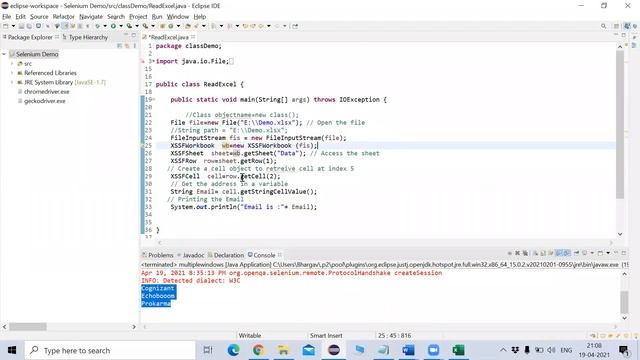 Read Excel Data in Selenium using Apache POI смотреть онлайн