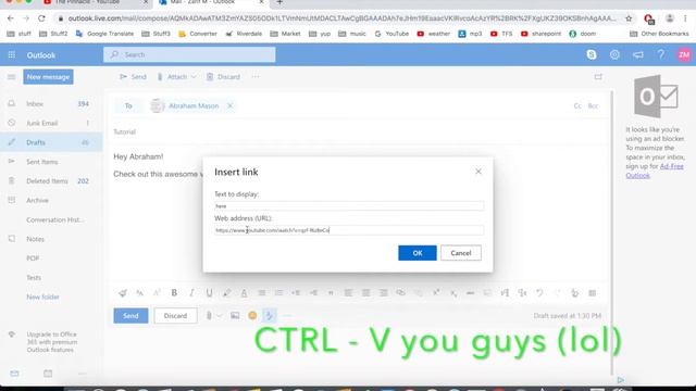HOW TO ADD HYPERLINK TO OUTLOOK EMAIL MESSAGES смотреть онлайн