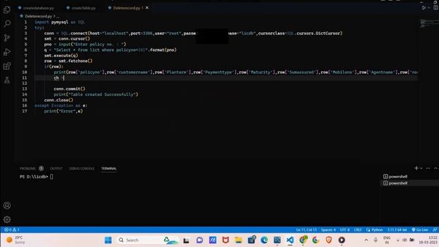 Deleting record in Databse MySQL Workbench Using Python смотреть онлайн