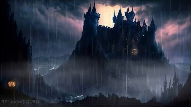 Thunderstorm and Rain Sounds on Dracula's Castle with Amazing Thunder & Lightning Sound Atmosphere смотреть онлайн