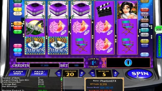 Reel Deal Slot Club New Release - Hollywood Diamonds смотреть онлайн