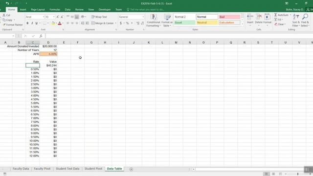 Excel One-Variable Data Table смотреть онлайн